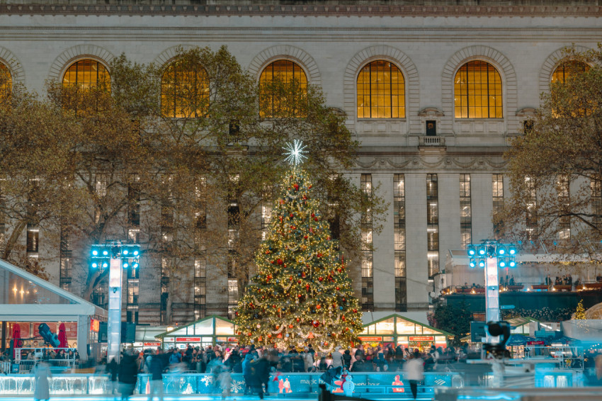 Bryant Park Winter Village Christmas Tree 2024